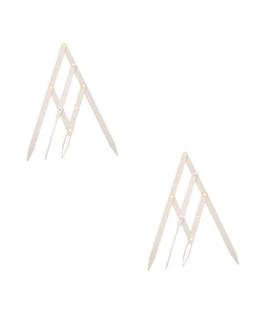 Angoily Eyebrow Tools 2 Pcs Second Generation Scale Kits Molds Microblading Eyebrow Rulers Makeup Set Stainless Steel 25x5x0.6cmx2pcs Silverx2pcs
