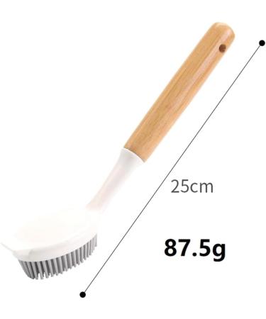 Facesunny Dish Brush Dish Scrubber Pan Brush with Bamboo Handle Dishwashing and Cleaning Double Pan Brush and Cup Brush - Buy Online on GoSupps.com