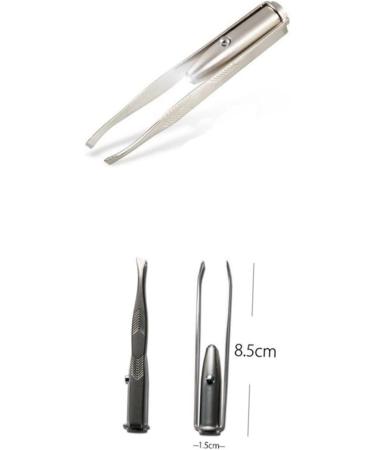 POPETPOP Led Eyebrow Tweezer Led Light Eyelash Tweezer Eyebrow Hair Removal Tweezer - Buy Online on GoSupps.com