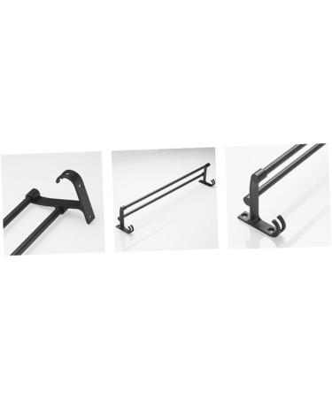 OSALADI 2pcs Cabinet Hooks Wall Towel Rack Towel Holder Self- Coat Hanger Wall-Mounted Double Towel Bar Blackx2pcs Size 1x2pcs - Buy Online on GoSupps.com