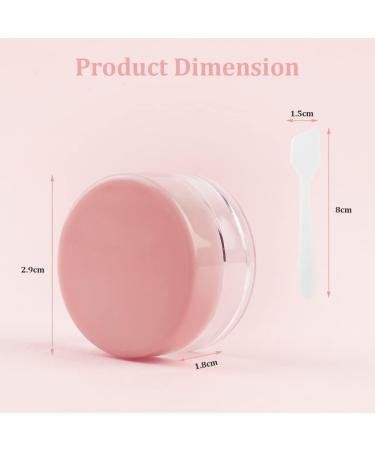 Flintronic Plastic Cosmetic Jar*64 Transparent & Visible Sample Container Jar Screw Cap Bottle with Sticker & Small Spoon Suitable for Cosmetic/cream/gel/paste/beads/mineral Items(Orange Pink) 64pcs Orange Pink - Buy Online on GoSupps.com