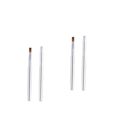 Set of 4 make-up lipstick lip gloss brush make-up brush applicator telescopic brush