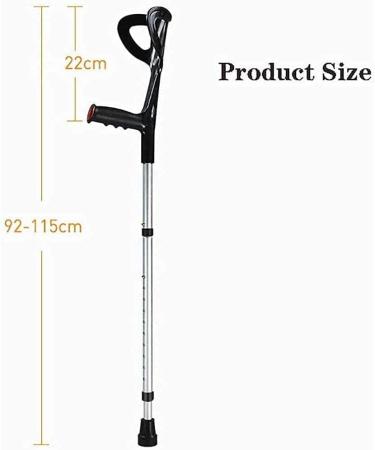 COKVBSKZ Forearm Crutches Adjustable Elbow Collapsible Cane Aluminum Foldable Travel Arm Type Crutches Fracture for Seniors Disabled Postoperative Rehabilitation Adjustable Lightweight Handles 1Pcs - Buy Online on GoSupps.com