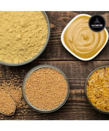 Naturevibe Botanicals Organic Yellow Mustard Seed Powder 1lb - 100% Pure & Natural Flavor Enhancer - Buy Online on GoSupps.com