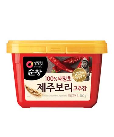 Chung Jung One Sunchang Jeju Barley Pepper Paste Gold (Gochujang) 500g 1EA   100%    (1.10) 1.1 Pounds