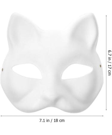 30 Pcs Cat Mask - Unpainted White Fox Therian Masks for DIY Carnival & Cosplay Accessories - Buy Online on GoSupps.com