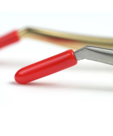 100 Red Plastic Eyelash Tweezers Tips Covers - Grafting Eyelashes Protectors - Buy Online on GoSupps.com