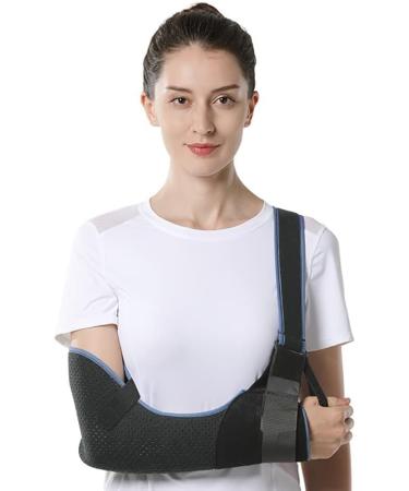 FoRes Medical Arm Sling Support Arm Sling Immobilizer Perforated Breathable Fabric Adjustable Tightness For Hand Injury Broken Arm Dislocated Postoperative And Plaster Period (Size : X-Large)