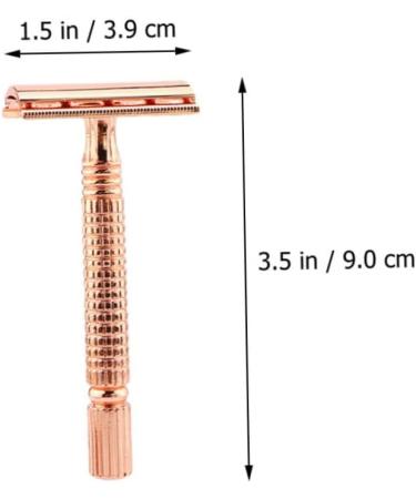 Frcolor Portable Metal Beard Razor - Classic Vintage Style Double Edge Razor for Men - Zinc Alloy - Ideal for Barbers and Grooming - Buy Online on GoSupps.com