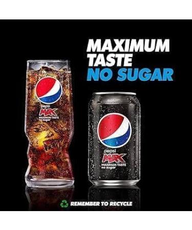 Pepsi.Max 24-Pack | Zero Sugar Cola with Maximum Flavor| Sugar-Free Carbonated Soft Drink | Refreshing Pepsi Taste - Buy Online on GoSupps.com
