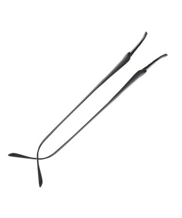 RiJpex Glasses Leg Ear Hook Holder 1 Pair Black Replacement Temple Legs for Men Metal Temple Arms for Rimless Glasses