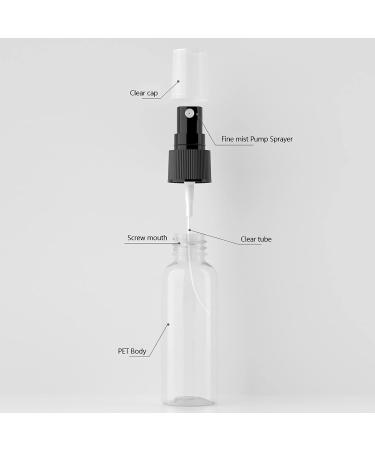 TIANZD 12 Pieces Empty 50 ml Brown PET Plastic Fine Mist Pump Spray Bottles with White Top Portable Sprayer for Perfume Water Cosmetic Travel Containers Refillable 2x Funnel - Buy Online on GoSupps.com