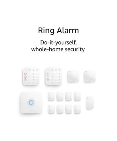 Ring Alarm 14-piece kit (2nd Gen)  home security system with optional 24/7 professional monitoring  Works with Alexa
