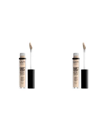 Nyx Professional Makeup Can't Stop Won't Stop Contour Concealer - Waterproof Liquid Capacitor Highlights & Highlights 3 5 ml Fair 1.5 (pack with 2) 3.5 ml (2 pack) Fair 1.5