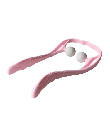 SUPVOX Neck Massager Manual Self-Massage Trigger Points Massager with Fascia Ball for Neck Back (Pink) - Buy Online on GoSupps.com