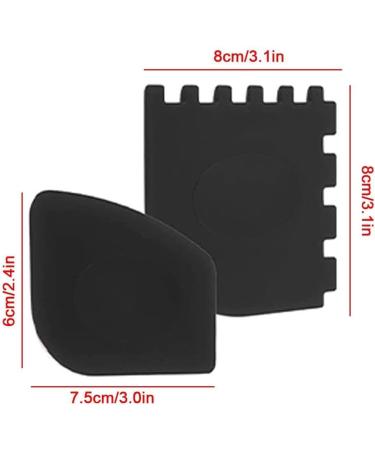 Pan Scraper Pot Scraper Dish Scraper Grill Pan Scraper Handheld Skillet Cast Iron Pans Serrated Scraper Cleaners Tools for Cast Iron Skillets Cookware Pans Frying Pans Black 2 pcs Lovely and professio - Buy Online on GoSupps.com