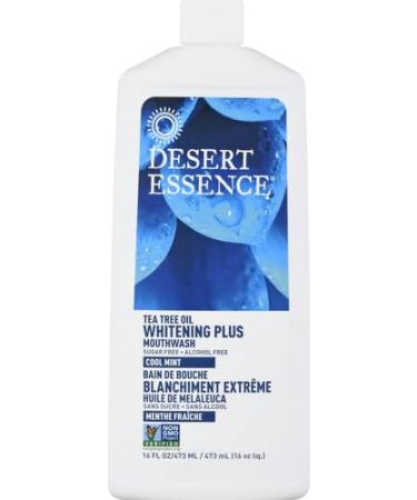Desert Essence Mouthwash - Tea Tree Whitening Mint 16 oz | Natural Oral Care Fresh Breath & Eco-Friendly Shipping Worldwide - Buy Online on GoSupps.com