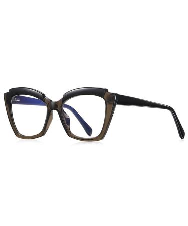 Anti Eye Strain Computer Readers Eyewear Blue Light Blocking Reading Glasses Sturdy Flat Light Mirror TR Frame 1.00 C1