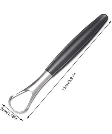 Plbied Stainless Steel Tongue Scraper for Oral Hygiene - Effective Cleaning Brush for Fresh Breath | Health Tongue Schwarz 1 St ck - Buy Online on GoSupps.com