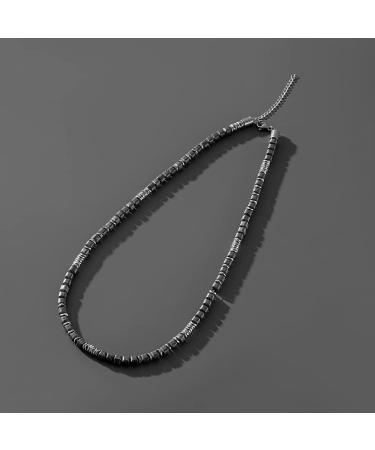 Hodea Hematite Necklace Strong Magnetic Therapy Necklace Precious Gemstone Naturally Reduces Headache Pain - Arthritis in The Neck Shoulder Head Jewelry with Adjustable Chain and Velvet Pouch Square Stone - Buy Online on GoSupps.com