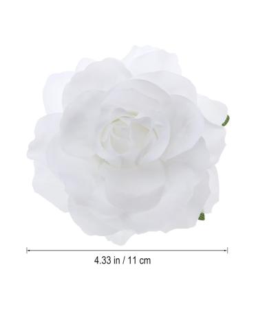 ARTIBETTER White Rose Hair Clip - Artificial Flower Hairpin for Wedding, Flamenco Dancer - Floral Hair Accessories - Buy Online on GoSupps.com