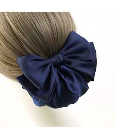 Womens Hair Clip with Decorative Navy Blue Hair Net & Bow | Stylish Hair Accessories for All Occasions - Buy Online on GoSupps.com