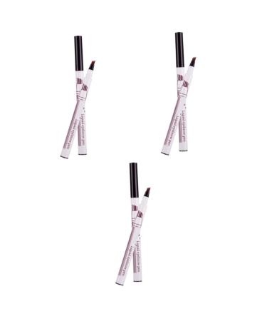 Beavorty 3pcs brow pencil microblading eyebrow pen women eyebrow pencil Miss 1 count (Pack of 1) As Shownx3pcs