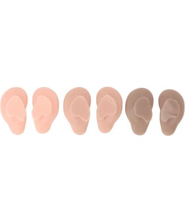 LUQEEG Soft Silicone Ear Model - 3 Pairs in 3 Colors | Ideal for Piercing Jewelry Exhibition & Teaching Demonstration - Buy Online on GoSupps.com