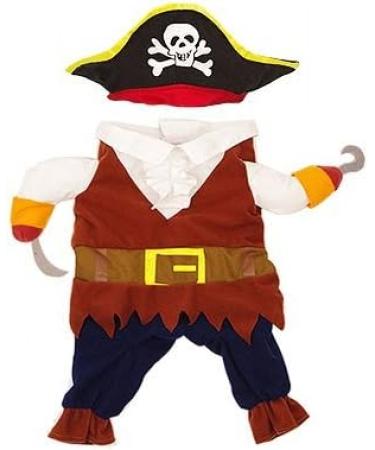 Idepet Caribbean Pirate Cat Costume & Hat - Funny Pet Clothes for Dressing up Parties (M) - Buy Online on GoSupps.com