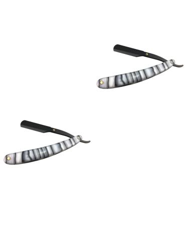 Fomiyes 2st men shaver portable razor razor apparatus shaver holder shaving stones men razor razor made of metal hand razor safe razor handbook hairpise man