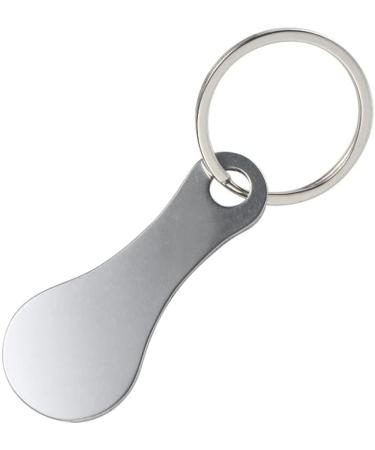 2 Sets Stainless Steel Portable Metal Shopping Trolley Tokens Aluminum Alloy Key Ring Metal Coin Holder Couple Key Chain DIY Shopping Cart Token Wine Bottle Opener Bag Pendant