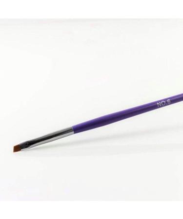1 UV Gel French Brush - Angled - in size 6 with handle in purple - 440-411