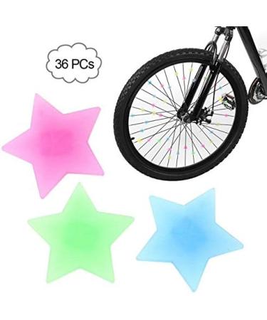 Keenso Kids Bicycle Spokes - Premium Colored Plastic Wheel Beads (36/26 Pcs 5 Designs) | Fun Star Beads for Kids' Bikes - Buy Online on GoSupps.com