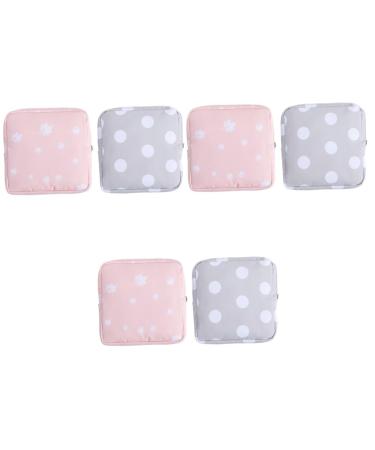 HOMSFOU 6 STK travel cosmetics pocket Small wallet for women diaper bag Small wallet for girls storage bags for women's bands outside storage bag pads Miss Fr ulein as shown