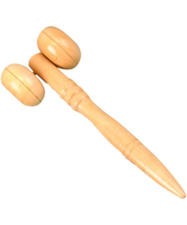 Wooden Hand Massager & Muscle Roller Stick | Anti-Aging Face Lifting Tool | Natural Bamboo Massage Tab - Buy Online on GoSupps.com