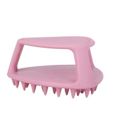 Silicone Face Scrubber Face Exfoliator Cleansing Brush Face Brush with Handle for Men and Women Hair Cleaning Tool Washing Brush Pink