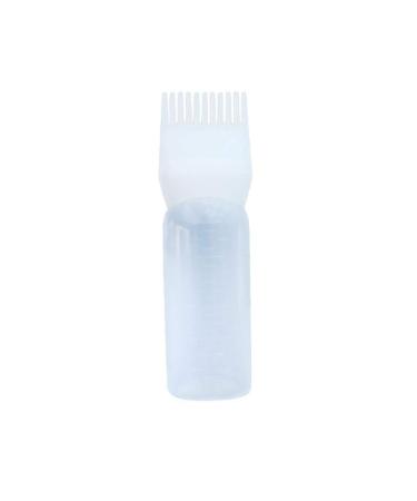 1PC Root Comb Applicator Bottle Hair Coloring Dye And Scalp TreaMalet Essential Salon Hair Cleansing Bottle 4 Ounce With Graduated Scale(White)