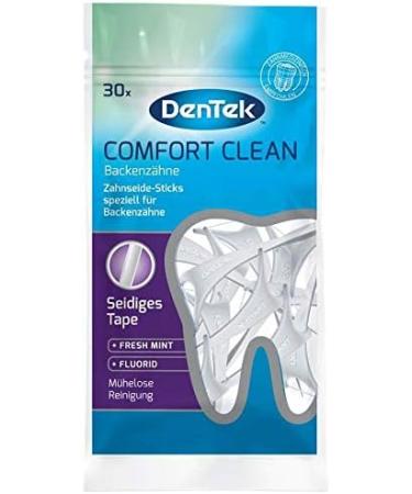 Dentek Easy Brush & Comfort Clean Dental Floss Sticks - ISO 1 Pack of 12 & 30 Pieces | International Shipping Available - Buy Online on GoSupps.com