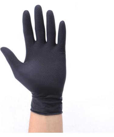 Buy Minkissy 10-Piece Reusable Black Latex Gloves - Ideal for Salon Hair Coloring Food Processing & Household Cleaning - Medium Size - Buy Online on GoSupps.com