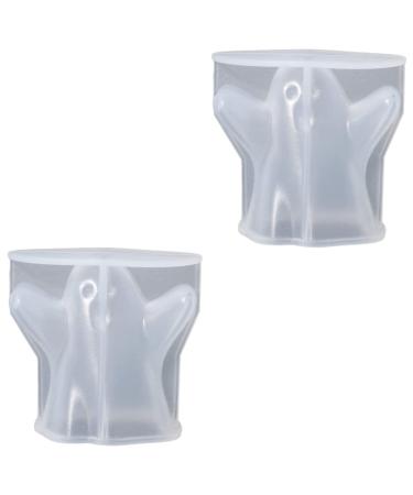 ABOOFAN 2pcs Ghost Silicone Mold Ice Maker Machine Candle Wax for Candle Making Silicone Ice Maker Cake Puck