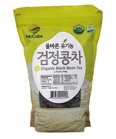 McCabe Organic Black Bean Tea, 1.75 lb (28 oz), USDA Certified Organic, Roasted & Packed in USA, CCOF Certified(California Certified Organic Farmers) 1.75 Pound (Pack of 1)