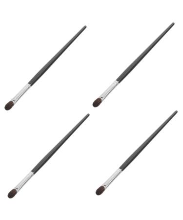 FOMIYES 4pcs Animal Hair Makeup Brush Face Beauty Tools Face Makeup Brush Eyeshadow Brush Makeup Tool 17.70X0.70X0.70CMx4pcs Blackx4pcs