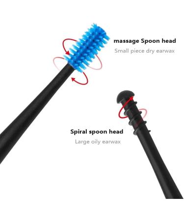 Soft Silicone Double-ended Spiral Ear Wax Remover Spoon - Pink Box - Buy Online on GoSupps.com