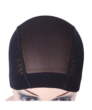 Black Mesh Dome Cap for Wigs - 2 Piece Set | Wide Rubber Band Hair Network for Wig Making - Buy Online on GoSupps.com