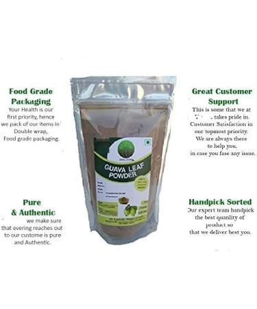 Guava leaves Powder|Psidium guajava|Dried Pure Guava leaf |Amrood Patti - 400 Gm - Buy Online on GoSupps.com
