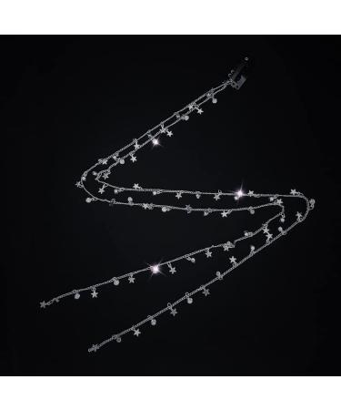 Zipetatah Tassel Hair Clips - Festival Sequins Head Chain & Wedding Accessories for Women - Star Dangle Fashion Headpiece - Buy Online on GoSupps.com