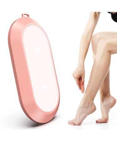 Gomme cheveux en cristal pour homme et femme - pilateur portable en cristal r utilisable et indolore - Fonctionne sur toutes les parties du corps (rose)