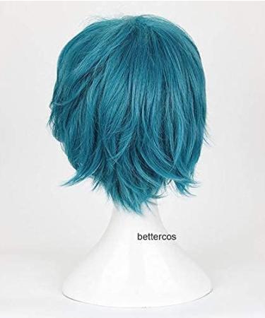 Chroma Sailor Moon Ami Mizuno Cosplay Wig - Short Cyan Blue Heat-Resistant Synthetic Hair + Wig Cap - Buy Online on GoSupps.com