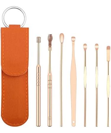 KouRy Portable 7-Piece Stainless Steel Ear Pick Set | Ear Cleaning Tools for Adults | hygienic Earwax Removal - Buy Online on GoSupps.com