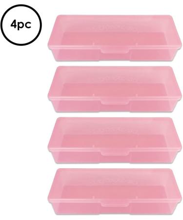 Beauticom Professional Manicure Nail Pedicure Storage Box - Large 3 Pieces - Stylish Rose Color - Ideal for Organizing Nail Kits - International Shipping Available - Buy Online on GoSupps.com